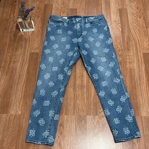 GAP Always Skinny High Rise Paisley Jeans Sz 31R